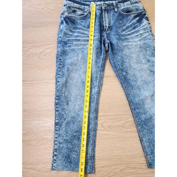 Buffalo David Bitton Evan-X Slim Straight Leg Basic Jean 34" Stretch Acid Wash - Picture 3 of 9